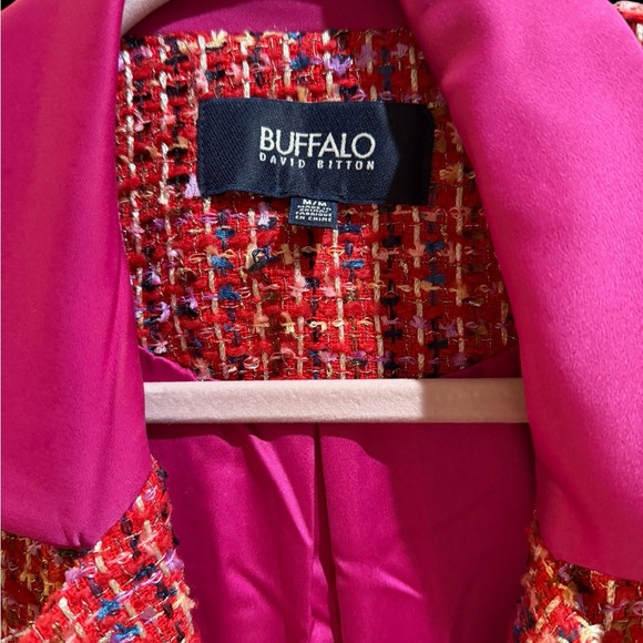 Buffalo David Bitton Women's Red Tweed Blazer - Picture 3 of 4